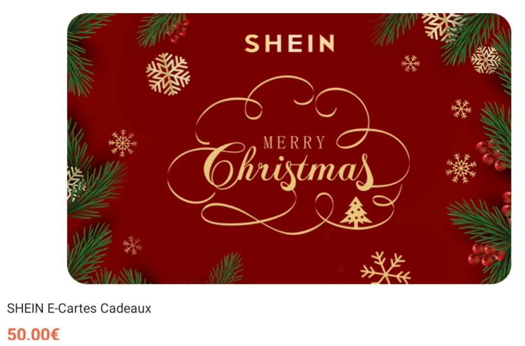 Carte cadeau 50€ shein Votre wishlist sur Listy
