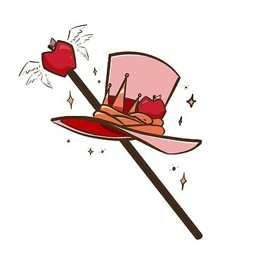 Le chapeau et la canne de Lucifer | Sticker