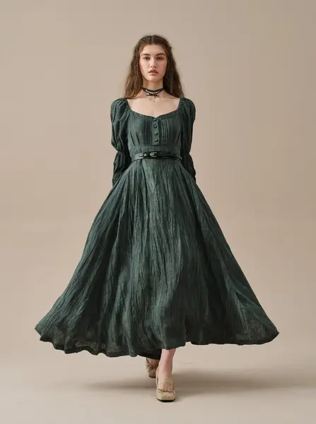 PHOENIX 24 | LACE-UP LINEN DRESS ( tie-dye version)