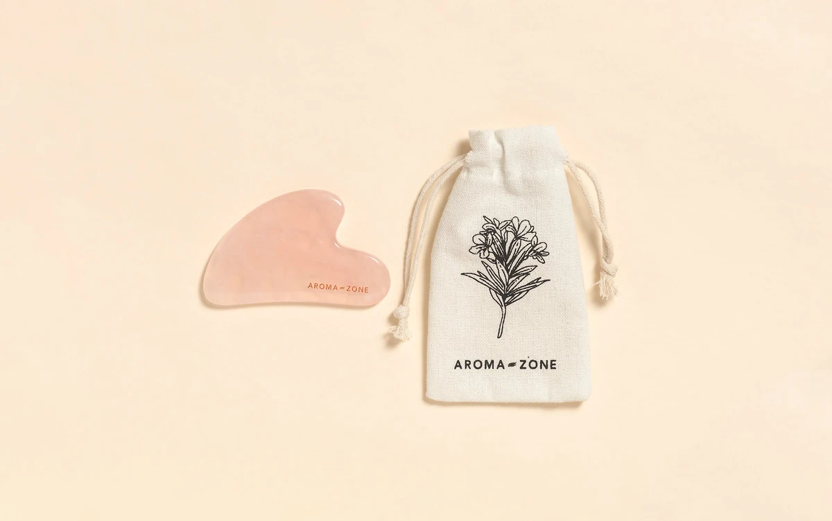 Gua Sha visage quartz rose