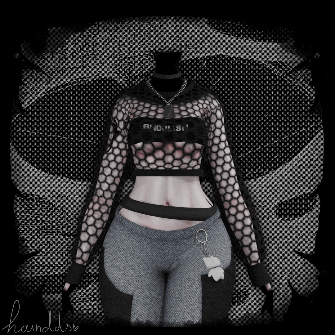 ✧˚. Fishnet Sweater fit ✧˚. by HOUND on Jinxxy