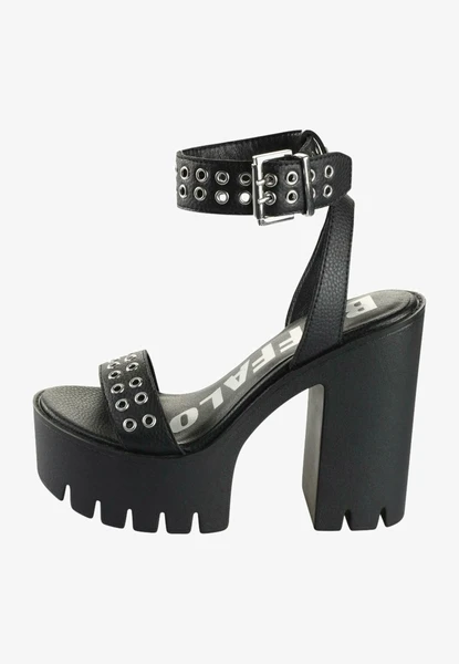 Buffalo Sandalen met plateauzool - black/zwart - Zalando.be