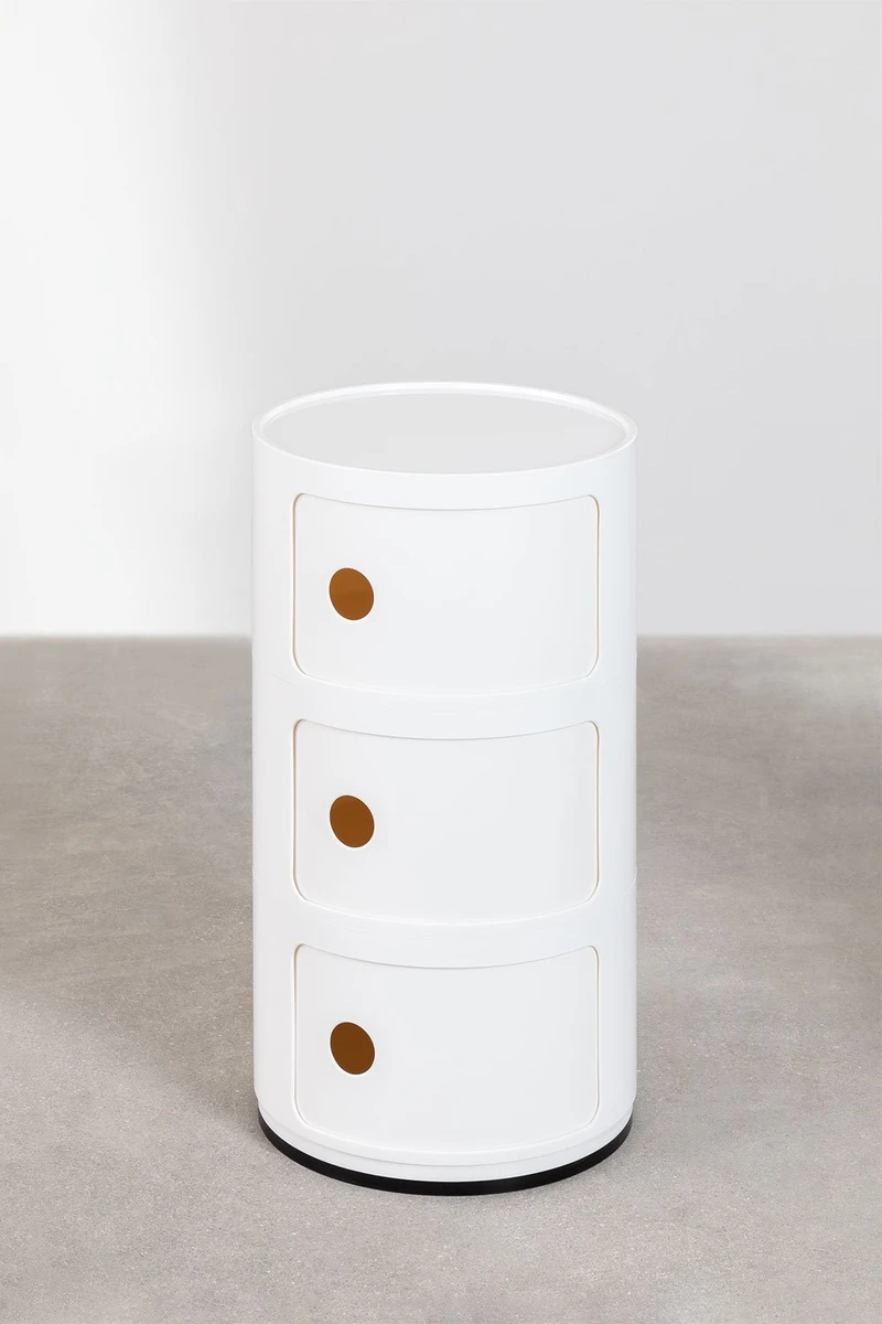 Table de Chevet Ronde avec Étagères Babel