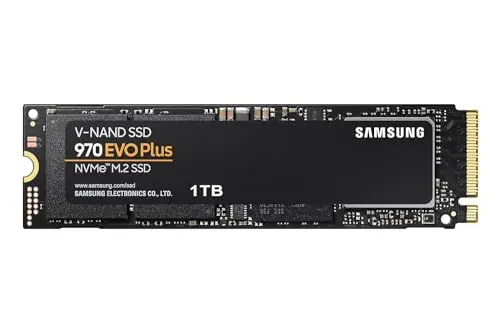 Samsung 970 EVO Plus MZ-V7S1T0BW Disque SSD Interne NVMe M.2, 1 To, Jusqu'à 3 500Mo/s en lecture sequentielle