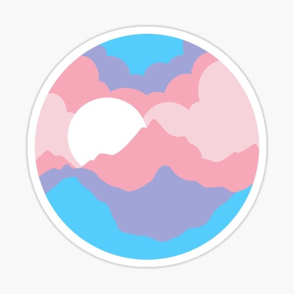 Drapeau transgenre | Paysage de fierté subtile | Sticker