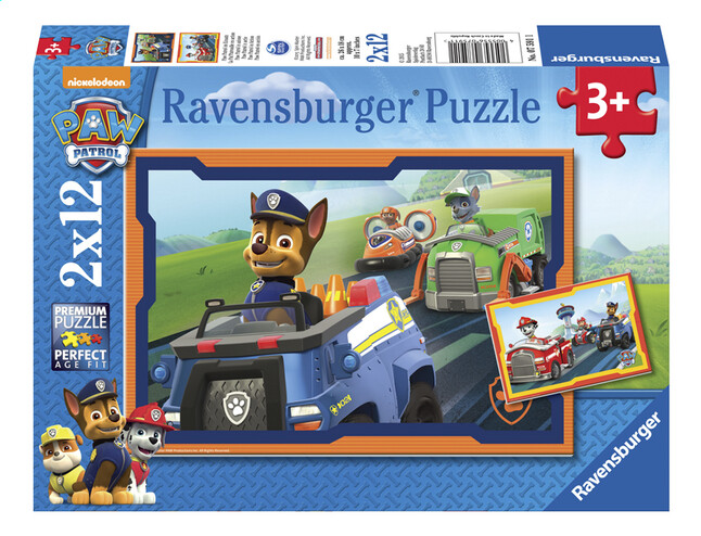 Ravensburger puzzle 2 en 1 Pat' Patrouille en action