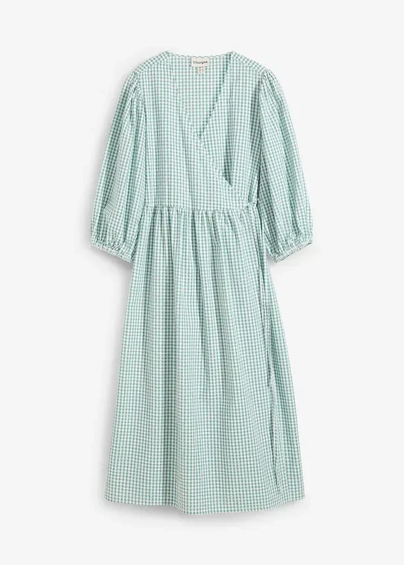 Robe portefeuille en matière texturée