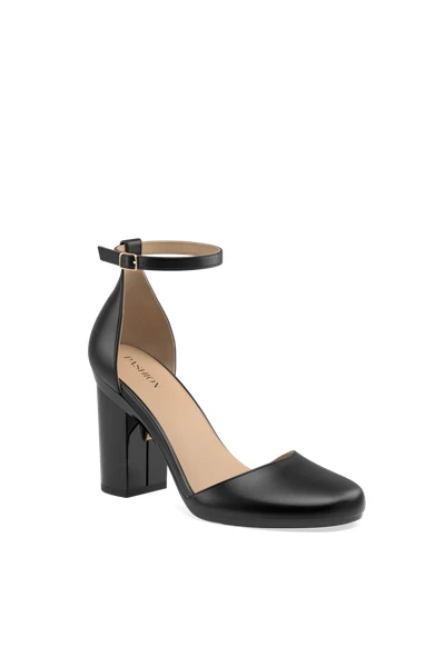 The Jocelyn - Coal Leather 4 Block