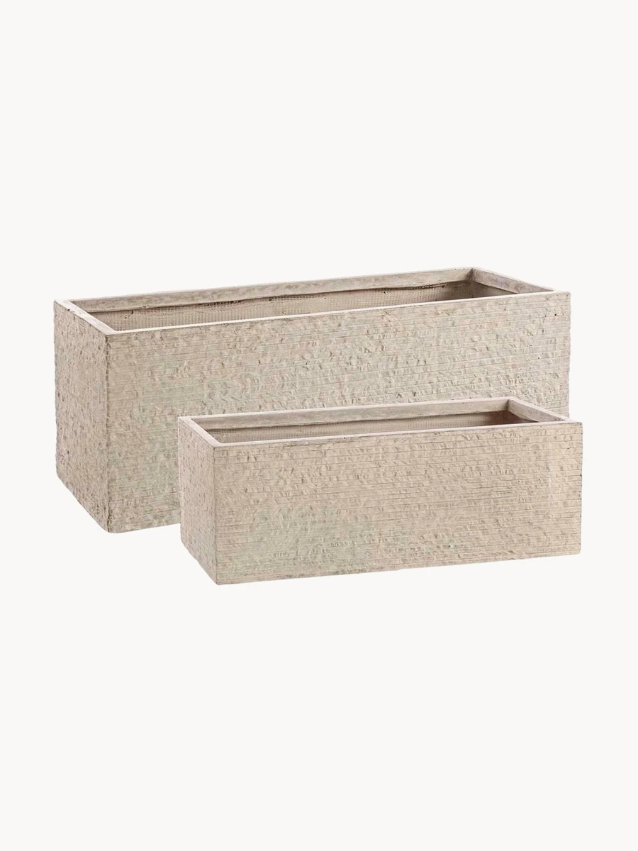 Bacs à fleurs de jardin Recta, 2 pièces