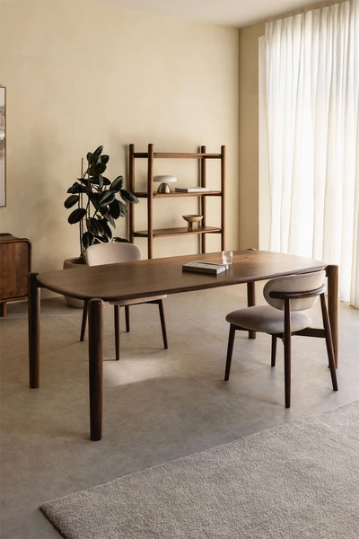 Table de salle à manger rectangulaire 200x90 cm en bois de manguier Gina