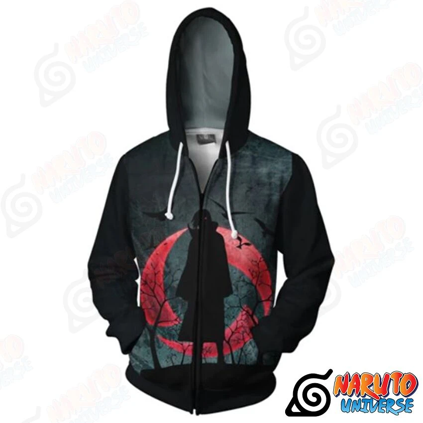 Naruto Jacket (Zipper Hoodie) Itachi Uchiha Black