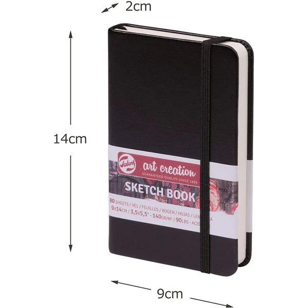 Carnet Croquis 9x14cm - 80f - 140g - noir - Royal Talens pas cher | Surdiscount