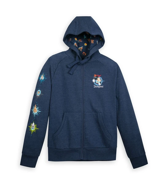 Mickey Mouse Map Zip-Up Hoodie for Women – Disneyland | shopDisney (XL)