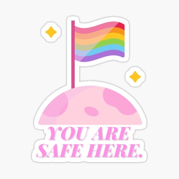 Vous êtes en sécurité ici Pastel | Sticker
