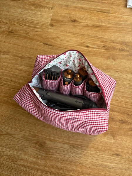 TROUSSE POUR DYSON AIRWRAP VICHY ROUGE