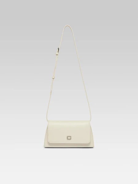 Elysee - Ivory leather shoulder bag