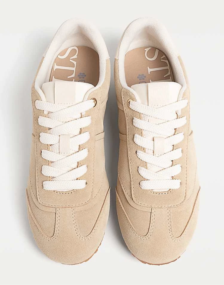 Stradivarius - Baskets en cuir doux - Beige