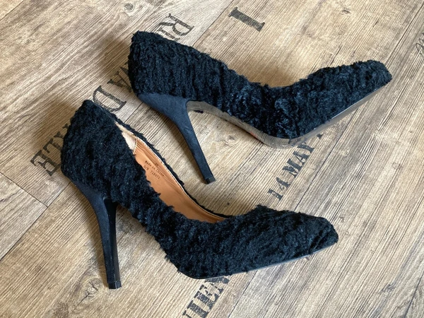 Other Stories Pumps Teddy Plüsch Gr 40 black Heel Party Abend