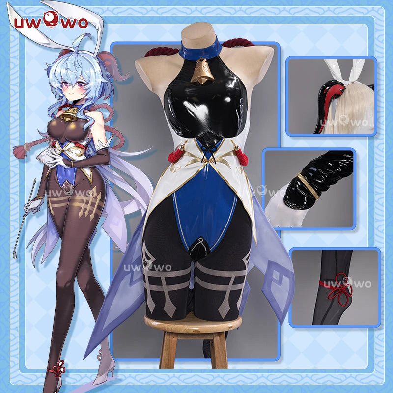 Uwowo Genshin Impact Fanart Ganyu Bunny Leather Ver. Cosplay Costume