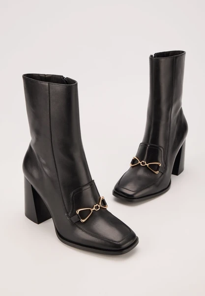 Bottines Eddie-Cuir Noir