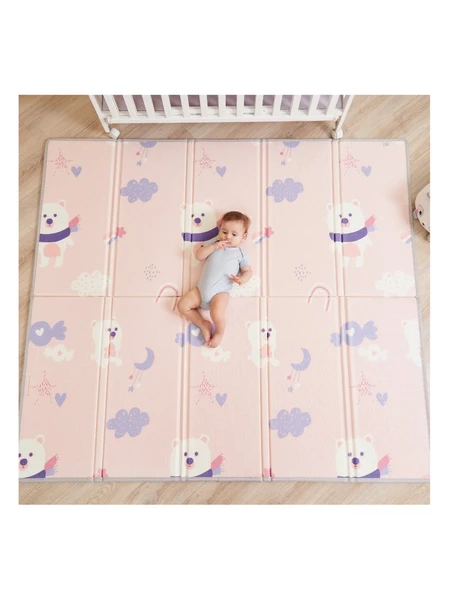 Tapis d'éveil pliable en mousse, réversible et imperméable - 200x180x1,5 - PINK PANDA | SUPERBE BEBE