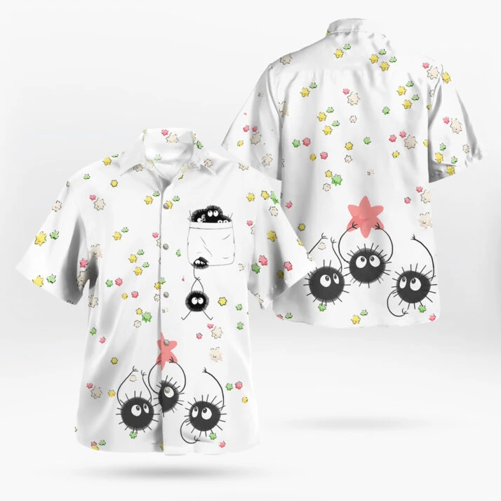 Anime Ghibli Soot Sprites Funny Hawaiian Shirt for Sale