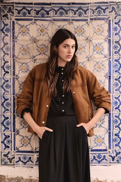 Blouson en cuir velours VIP