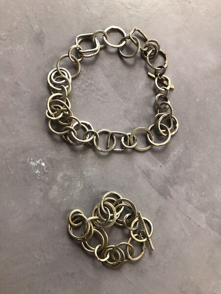 Parure Art Deco en argent massif moderniste véritable années 30 vintage