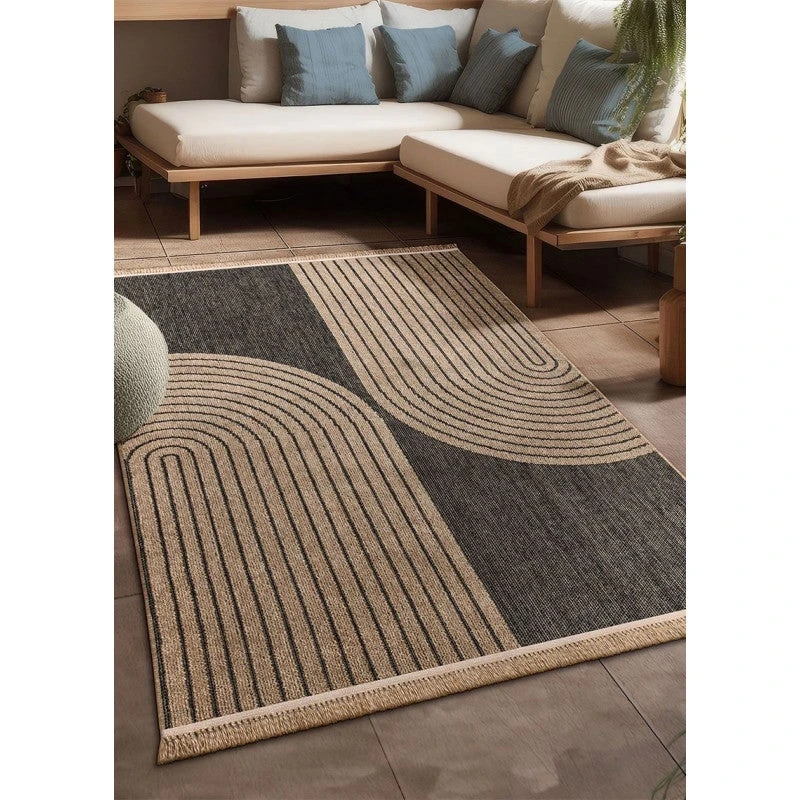 Tapis extérieur effet jute arc - CASSIS 93 Gris anthracite - 80x150 cm | Leroy Merlin