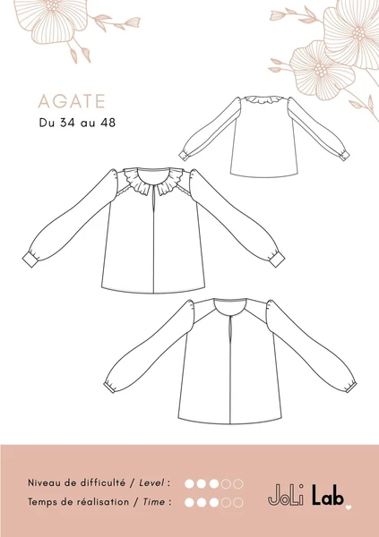 Blouse Agate - Patron Couture PDF
