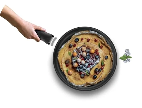 Tefal Ingenio Poêle à crêpe 27 cm, Induction, Revêtement antiadhésif, Fonte d'aluminium, Empilable, Compatible lave-vaisselle, Eco Resist L8581004