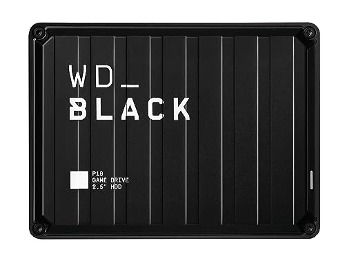 WD_BLACK P10 4 To Disque dur Externe Portable, Robuste et haute performance, Fonctionne avec PC et Console, Stocker jusqu'à 150 jeux, Noir