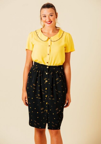 Starry Eyed Button Front Skirt | Harkel Clothing