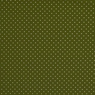 Tissus coton petits pois - Kaki et blanc | Rascol