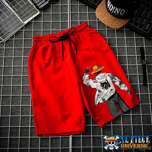 Straw Hat Luffy Black Shorts Fashion Streetwear | One Piece Universe