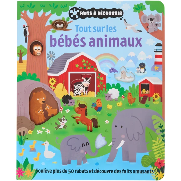 Livre à rabats Action (Corps humain, bébé animaux et dinosaures)