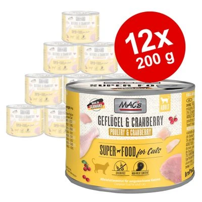 Pâtée MAC's 12 x 200 g pour chat