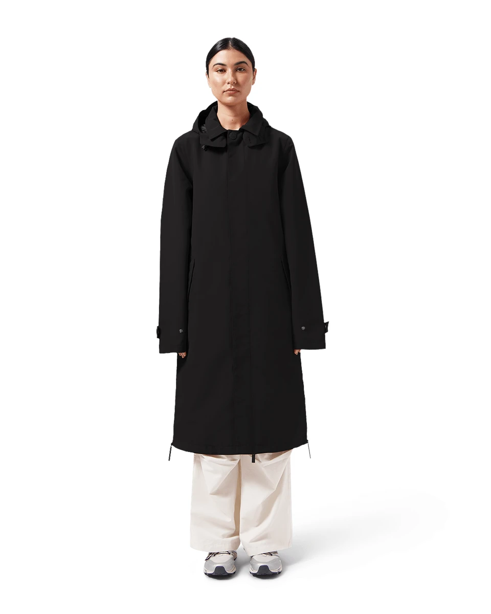 Stylish and Waterproof: Women Mac Jackets | Maium - Black / XXS - Maium