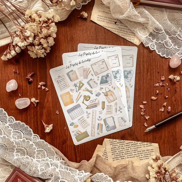 Grande planche de stickers Rentrée Scolaire