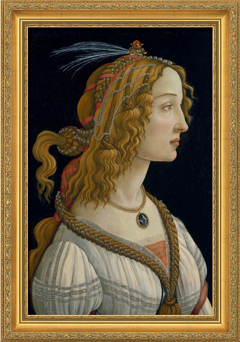Achetez Tableau "Portrait d'une jeune femme" (vers 1480), encadré par Sandro Botticelli | ars mundi