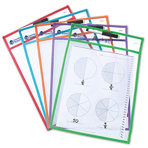 Learning Resources- Pochettes effaçables, LER0477