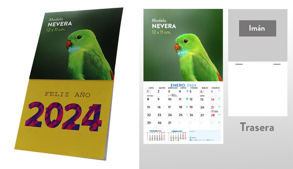 Calendario magnético de nevera 2023