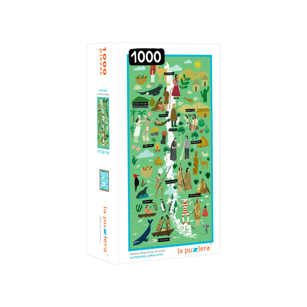 Puzzle Mapa de Chile Pueblos Originarios 1000 Piezas