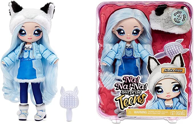 Na Na Na Surprise Mannequin Teens – À Collectionner – Poupée en Chiffon & Tissu de 27,94 cm, inspirée du Loup, dotée de Cheveux Bleus-Alaska Frost, 575511EUC : Amazon.fr: Jeux et Jouets