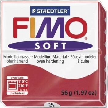Pâte fimo - Rouge cerise 
