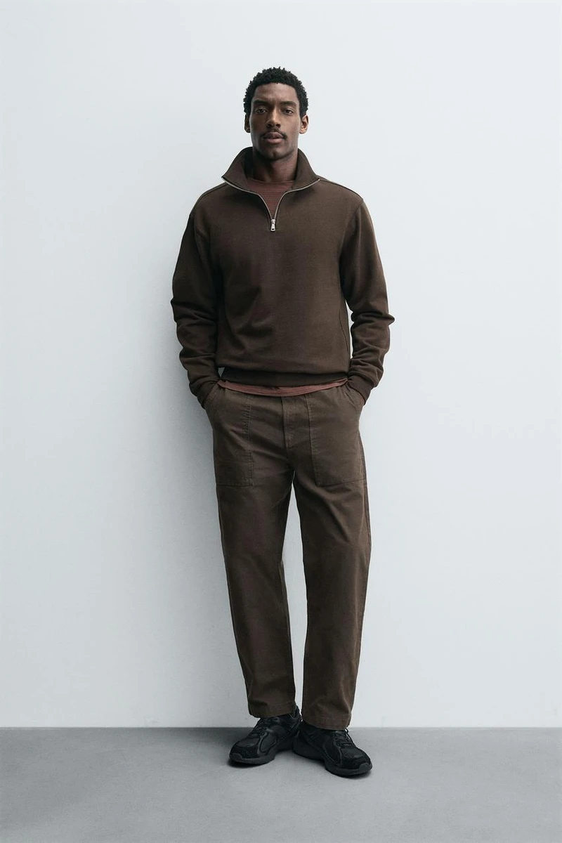  SWEAT COL ZIPPÉ BASIQUE