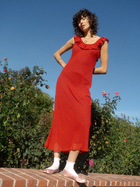 Dahlia Dress - Red Dot