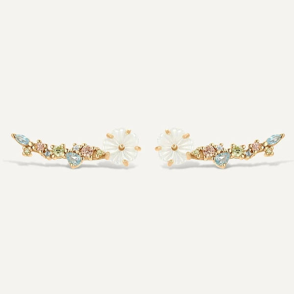 Boucles d'oreilles grimpantes Maëline Or jaune - nouvelles couleurs