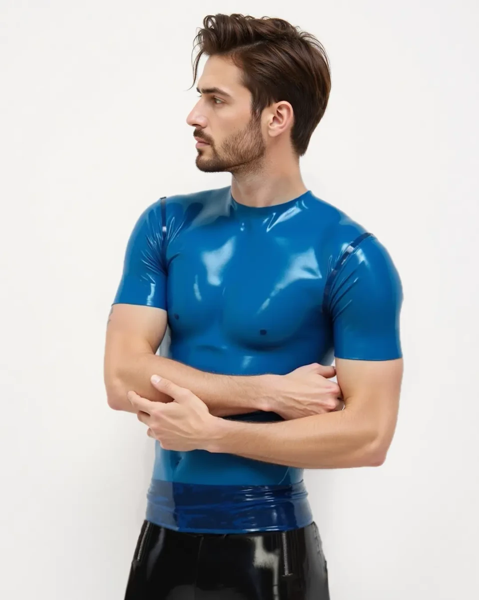 Nouvel échantillon de t-shirt en latex pour hommes