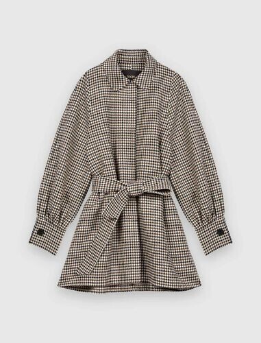 120GALICO Manteau en double face à carreaux